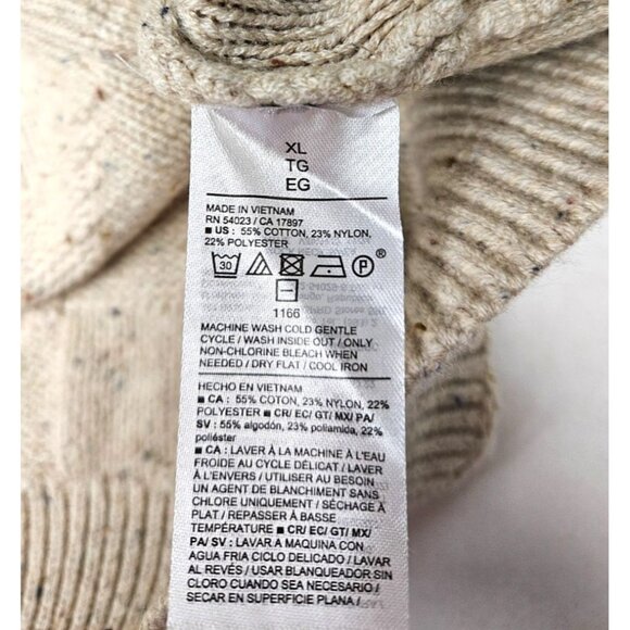 NWT Old Navy Mens Mock-Neck Neps Sweater XL Beige Textured Knit Pullover New - Picture 6 of 15